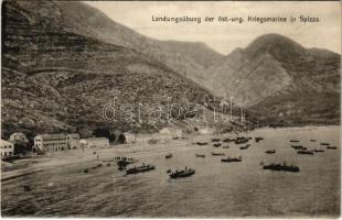 Landungsübung der öst.-ung. K.u.k. Kriegsmarine in Spizza / Austro-Hungarian Navy landing maneuver at Sutomore