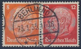 Hindenburg füzetösszefüggés, Hindenburg relation from stamp booklet, Hindenburg Zusammendruck