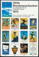 1972 13 klf öntapadós olimpiai levélzáró