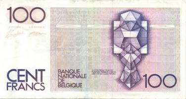 Belgium 1982-94. 100Fr (2x) klf aláírás T:III