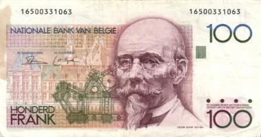 Belgium 1982-94. 100Fr (2x) klf aláírás T:III