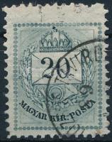 1881 20kr extra magas bélyeg