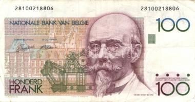 Belgium 1982-94. 100Fr (2x) klf aláírás T:III