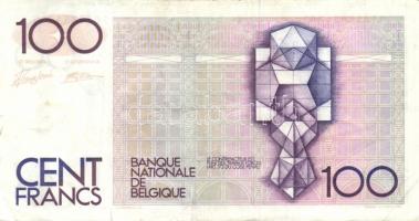 Belgium 1982-94. 100Fr (2x) klf aláírás T:III
