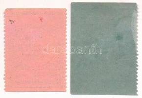 Miskolc ~1945. Utalvány 3/4 liter tejről (2xklf), bélyegzésekkel T:AU