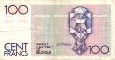 Belgium 1982-94. 100Fr (2x) klf aláírás T:III