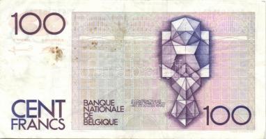 Belgium 1982-94. 100Fr (2x) klf aláírás T:III