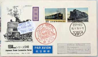 Japán 1975-1976 85 db FDC iratlefűzőben (Mi EUR 335,-)