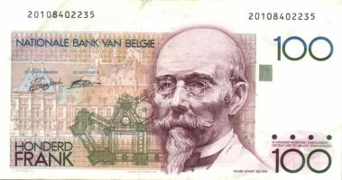 Belgium 1982-94. 100Fr (2x) klf aláírás T:III