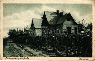 Balatonkeresztúr-fürdő, nyaralók, szőőskert (EB)