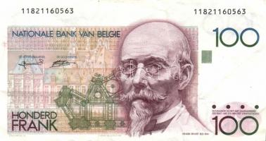 Belgium 1982-94. 100Fr (2x) klf aláírás T:III