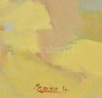 Szarka Hajnalka (-): Szüret. Olaj, farost. Jelezve jobbra lent. 80x60 cm. Dekoratív fakeretben