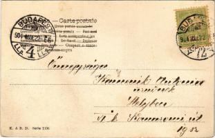 1904 Ledofszky Gizella, Haller Irma, Novák Irén. K. & B. D. Serie 1136. (fa)