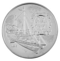 1993. 500Ft Ag "Régi dunai hajók - Árpád" kapszulában, tanúsítvánnyal, dísztokban T:BU pat...