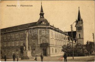 Keszthely, Főgimnázium, Szentháromság szobor . Mérei Ignác kiadása (EK)