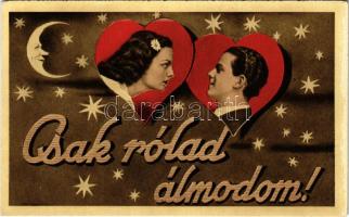 Csak rólad álmodom! / Romantic greeting card with couple (EK)