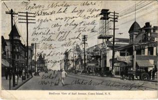 New York, Bird's-eye View of Surf Avenue, Coney Island (EB)
