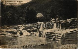 1915 Kosiv, Kossow, Kosów; Tama na Rybnicy / dam (EK)