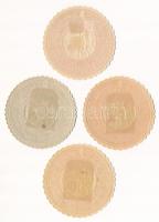 Budapest ~1916. 2f + 4f + 10f + 20f "Alföldi Magyarok Közművelődési Egyesület a hadbavonult kat...