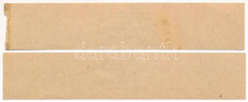 Miskolc ~1920. Kötegelő 100db 1 koronás és 100db 2 koronás szükségpénzhez, hajtatlanok