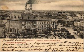 1905 Szabadka, Subotica; Látkép az Otthon kávéház felől, piac / view from the cafe, market (fl)