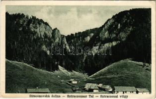 Sztracenai-völgy, Stracenovska dolina, Stratena; Sztraczenai völgy. Fejér Endre kiadása / Stracenovská dolina / Sztraczenaer Tal (kis szakadás / small tear)