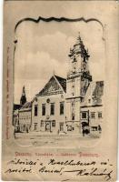 1902 Pozsony, Pressburg, Bratislava; Városháza. Divald Károly 445. sz. / town hall (ázott / wet damage)