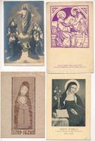 12 db RÉGI vallási képeslap: szentek / 12 pre-1945 religious postcards: Saints