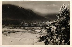 Jolsva, Jelsava (Gömör); látkép télen. Neubauer Lajos fényképész kiadása / general view in winter (vágott / cut)