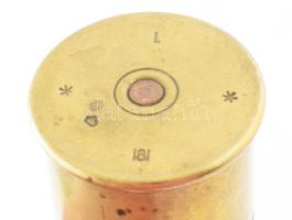 Töltényből készült öngyújtó, tokrésszel, m: 10,5 cm