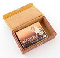 Antik bőr kártyadoboz, benne Piatnik kártyapakli