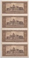 1946. 100.000.000P (4x) sorszámkövetők "P 276 042122 - P 276 042125" T:AU,XF hajtatlanok, ...