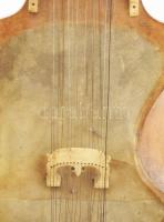 2 darab antik indiai szitár, sérült, hiányos, m: 95-115 cm