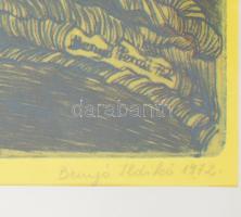 Benyó Ildikó - Penci (1946-2011): Véges és végtelen, 1972. Színes rézkarc, papír, jelzett, 2/3 számo...