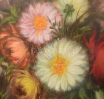 Olvashatatlan jelzéssel: Csendélet. Pasztell, papír. Dekoratív, üvegezett, kissé sérült fakeretben. ...