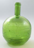 Salvator Braun 1839 Budapest zöld italos üveg, minimális pattogzással, m: 24 cm