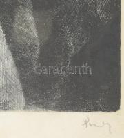 Olvashatatlan jelzéssel: Kártyázó. Rézkarc, papír. Lap széle kissé foltos. Üvegezett, kissé sérült f...