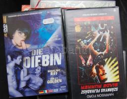 11db híres film gyűjtemény eredeti videokazettán, mint: Szárnyas fejvadász, Az utolsó cserkész, Ryan közlegény megmentése és más filmek illetve 1db eredeti pornó DVD