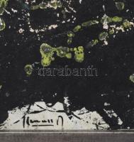 Olvashatatlan (Korniss D?) jelzéssel: Gesztusok. Olaj, farost. Felületi sérülésekkel. Fakeretben. 32...