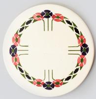 Szecessziós edényalátét. Jelzés nélkül, kis kopással, d: 15 cm