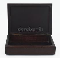 Ottaviani díszdoboz. Lóalakos ezüstlap díszítéssel, jelzett, javított, 17x12 cm