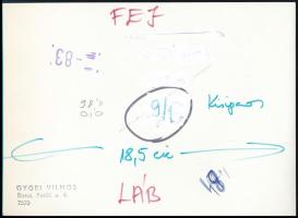 cca 1982 Győri Vilmos barcsi fotóművész pecséttel jelzett vintage felvétele (Mesterségek című soroza...