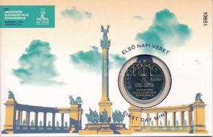 2021. 50Ft Cu-Ni "52. Nemzetközi Eucharisztikus Kongresszus" első napi veret számozott emléklapon "11651" T:UNC