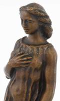 Cyránski (Cziránszki) Mária (1940-2018): Kismama. Öntött bronz, jelzett, m: 32 cm