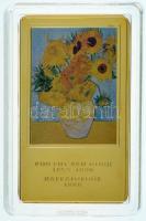 DN "A világ leghíresebb festményei / Vincent van Gogh 1853-1890. - Napraforgók 1888." aranyozott, multicolor Cu emlékérem kapszulában (35x60mm) T:PP