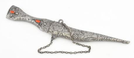 Tunéziai dísztőr, fém 28 cm