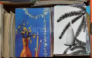 Kb. 700 db MODERN vegyes üdvözlő képeslap dobozban / Cca. 700 modern greeting postcards in a box