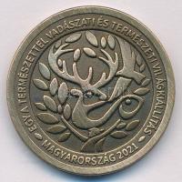 2021. "Vadászati Világkiállítás - vizsla" kétoldalas Br látogatói emlékérem tokban, nem ly...