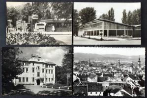 Kb. 200 db MODERN fekete-fehér magyar város képeslap / Cca. 200 modern black and white Hungarian town-view postcards