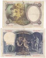 Spanyolország 1931. 25P + 50P T:F tűlyukak
Spain 1931. 25 Pesetas + 50 Pesetas C:F pin holes
Kraus...